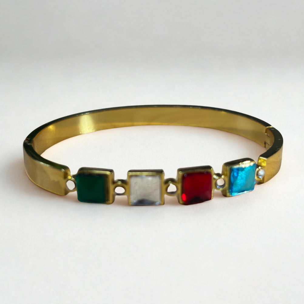 Color Block Gemstone Bracelet