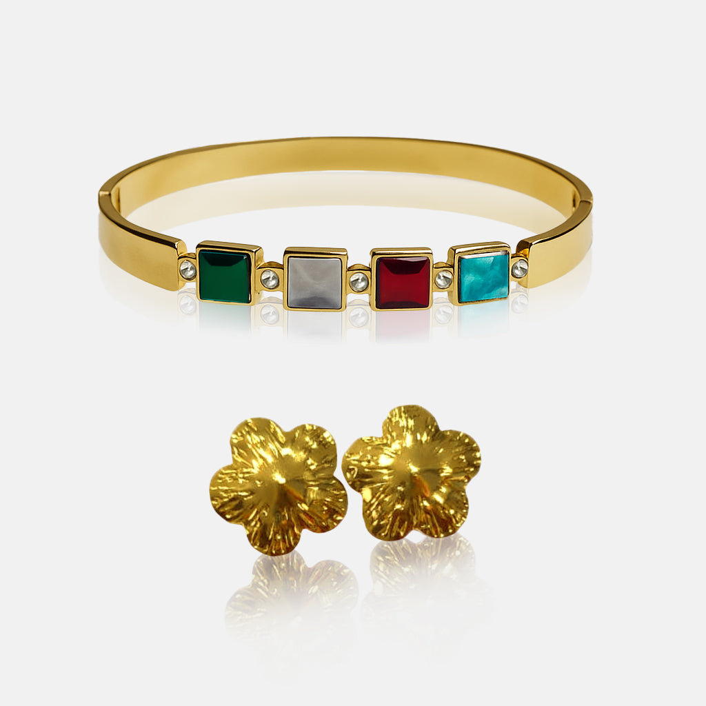 Color Block Gemstone Bracelet